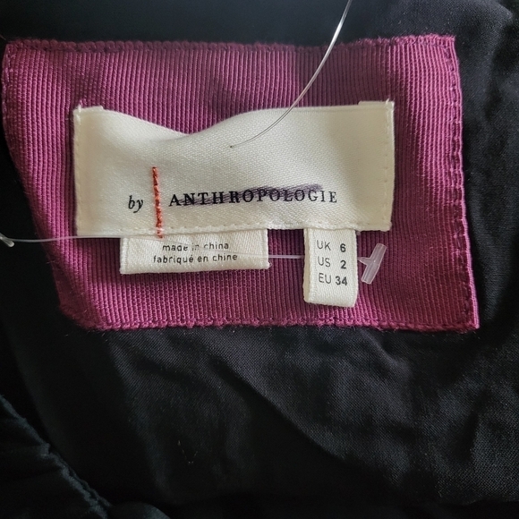 New Anthropologie Ruched Bustier Adjustable Straps Black Slip Midi Dress 2 US - Picture 12 of 14